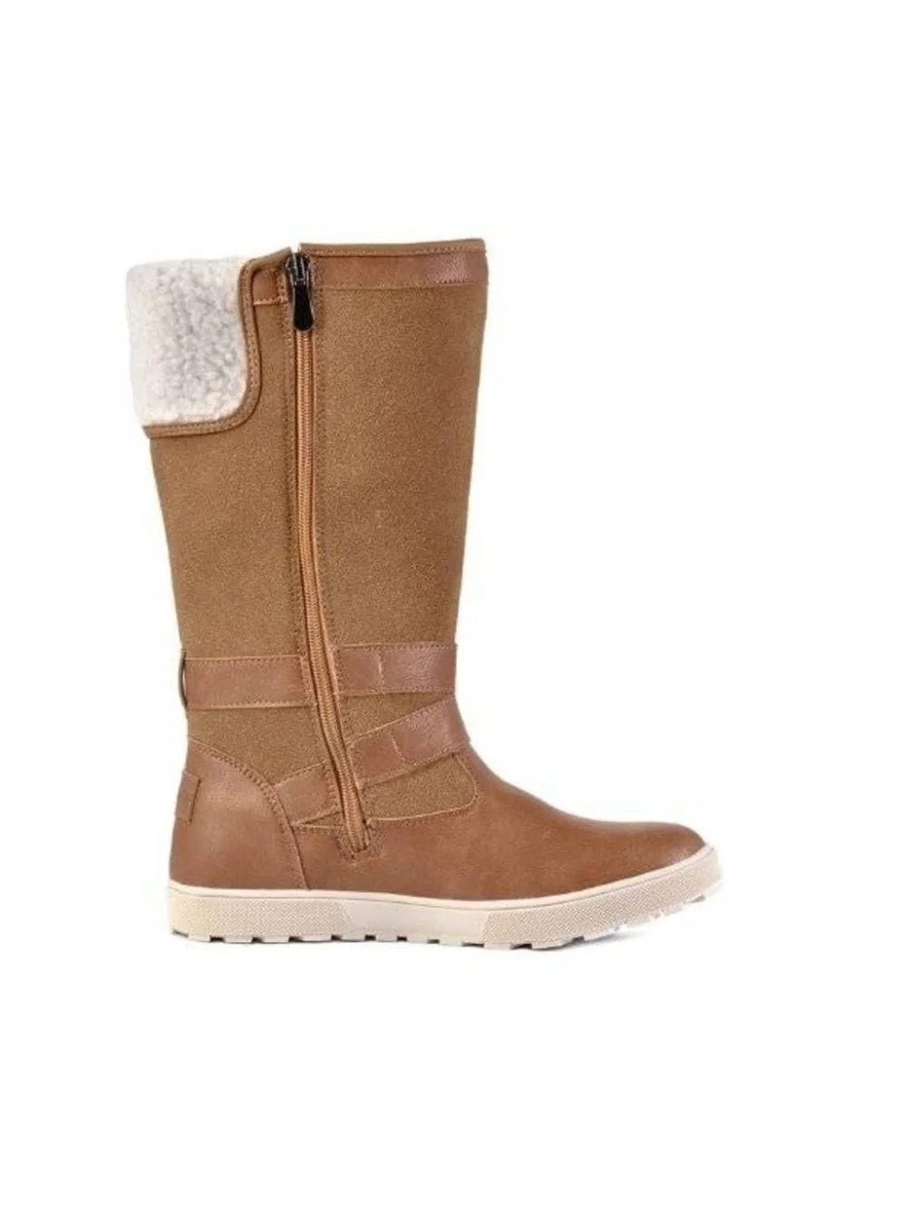 Superfit Winter Boots Womens 8 Brown Water Resistant Mid Calf Zip Side Madeline